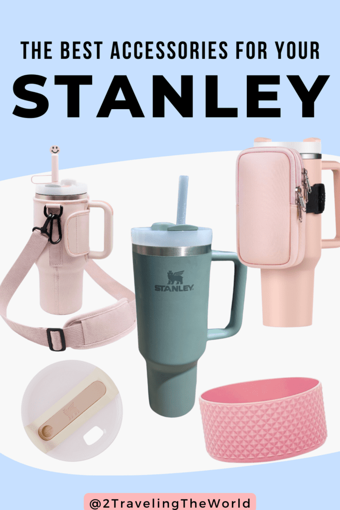 Set Accessori Per Stanley Cup 800-1100 Ml - Tracolla, Tappo E Base In Silicone - 4